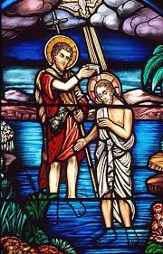 Doop Jezus Jordaan glas in lood