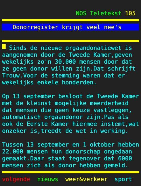 orgaandonatie-teletekst