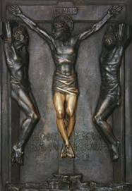 Kruis Jezus misdadigers in lood